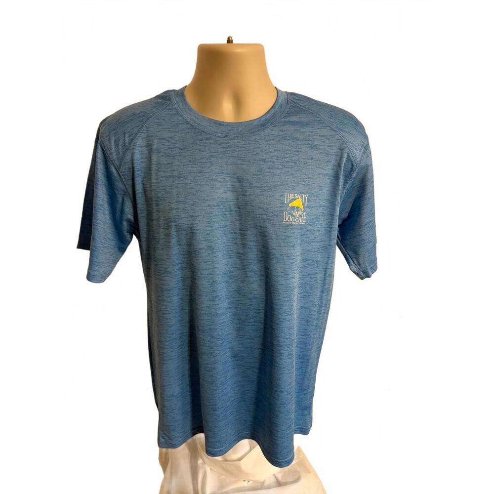 BADGER SPORT THE SALTY DOG CAFE MENS T SHIRT SIZE MEDIUM BLUE OG LOGO